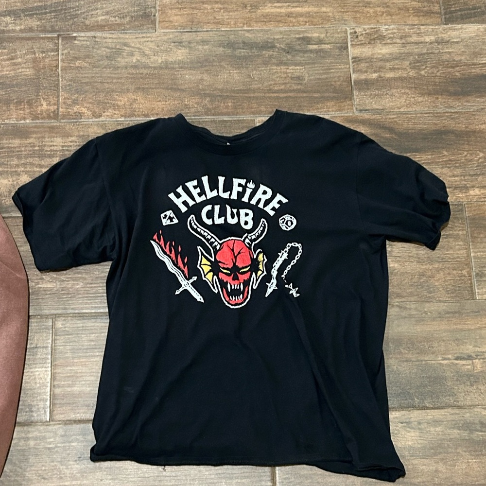 Stranger things Hellfire club short sleeve shirt Lightly worn